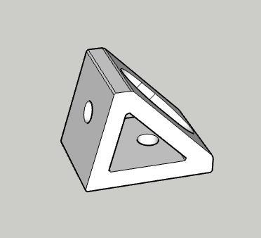 80/20 T-slot 1010 15/105 degree corner gusset