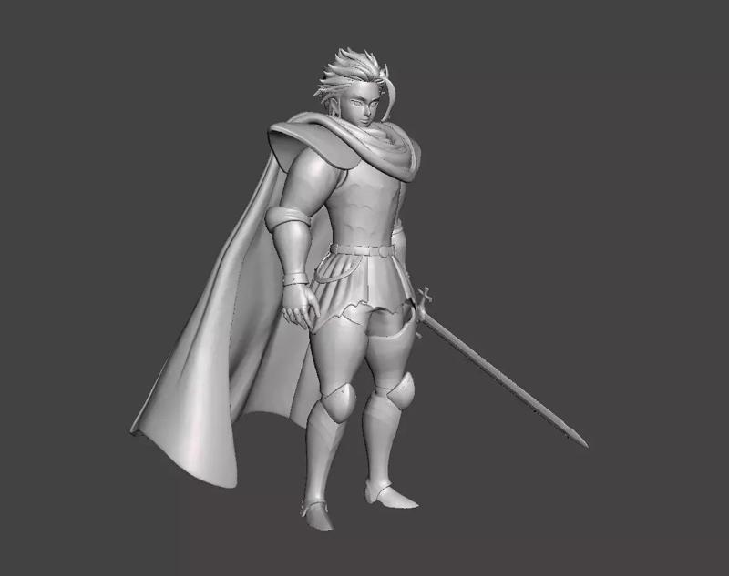 King Arthur Seven Deadly Sins 3D Model
