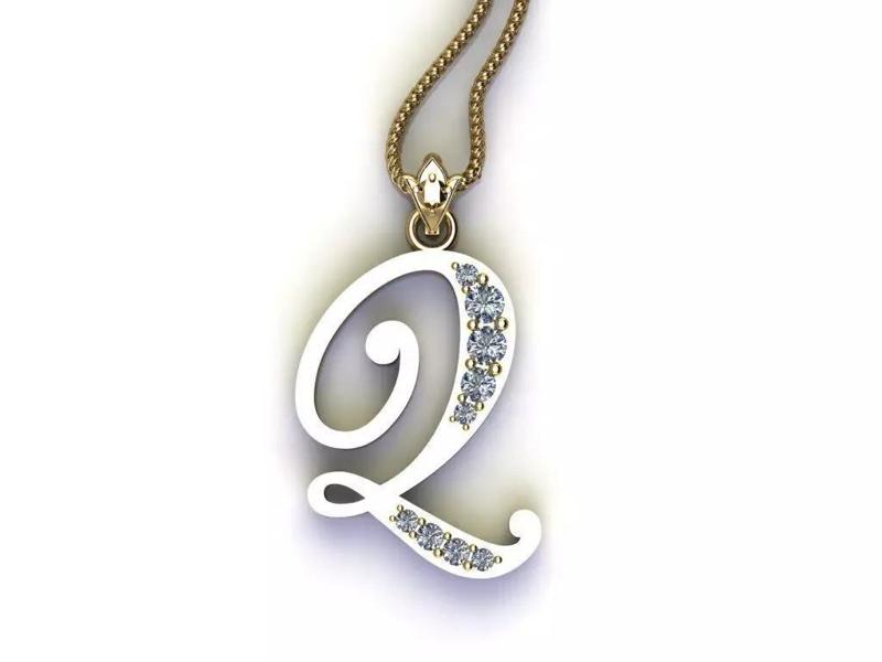 Fancy Font Style Pendant Q