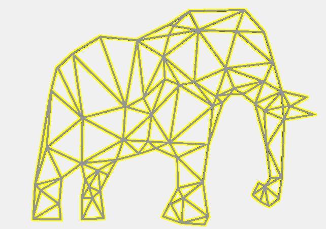 2D Origami Elephant