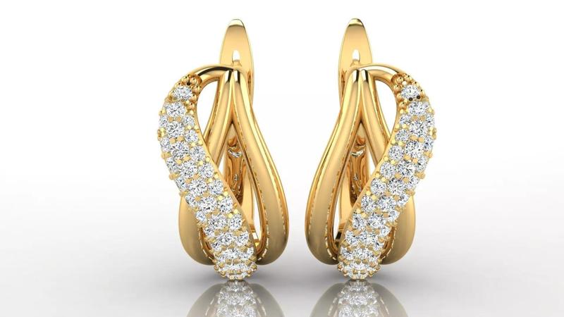 Earring  E15 The luxury female earring with gems