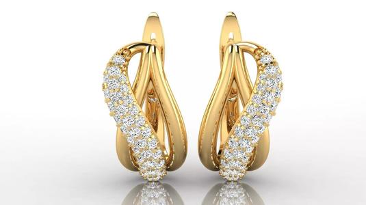 Earring  E15 The luxury female earring with gems