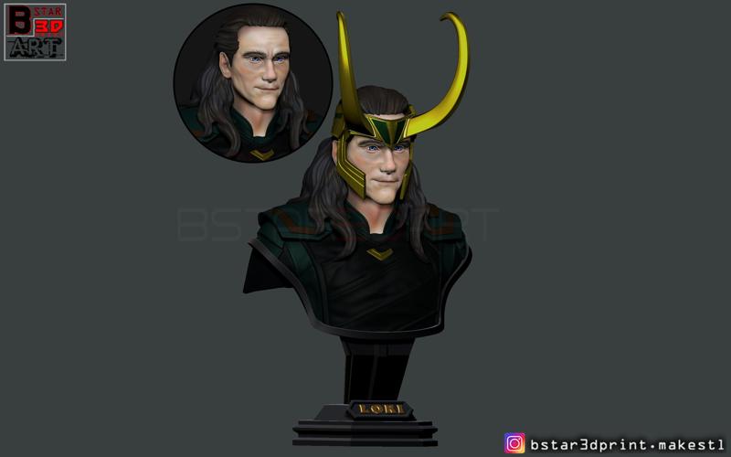 LOKI Bust 2 Heads - Marvel - Avenger - Infinity war 3D print model