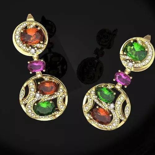 Colorful brand earrings   - replica