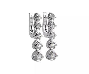 101004 E classic movable earrings  with mirrors