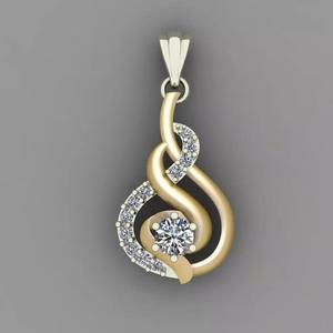 Diamond Women pendant 3D print Model