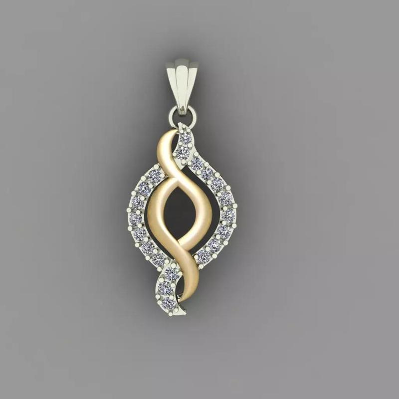 Diamond Women pendant 3D print Model