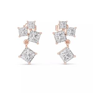 Diamond Hoops Earrings 3dm stl renders animation videos details