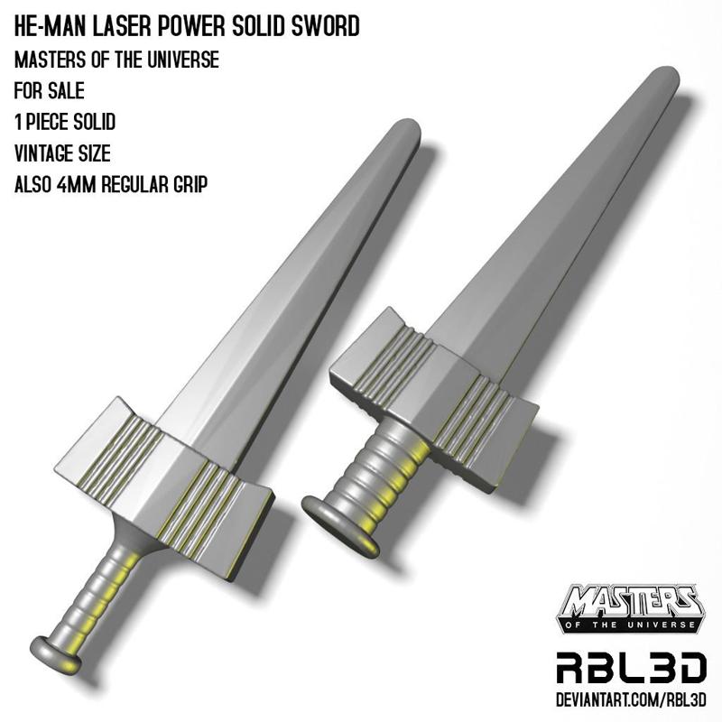 He-man Laser Power Solid Sword (MOTU)