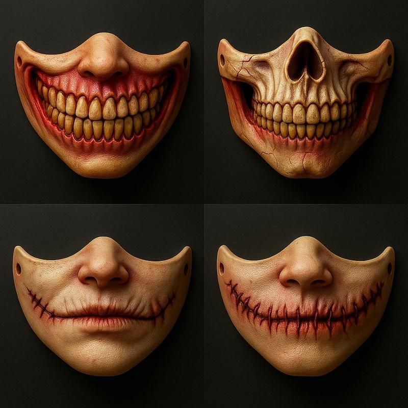😈 Evil Smiles – Half-Face Mask Collection