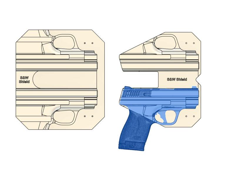 SW MP Shield IWB Holster Mold with TrimJigg Taco Style Compatible with Shield Plus and Shield 2.0