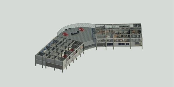 Office Shop School Modern Building Revit