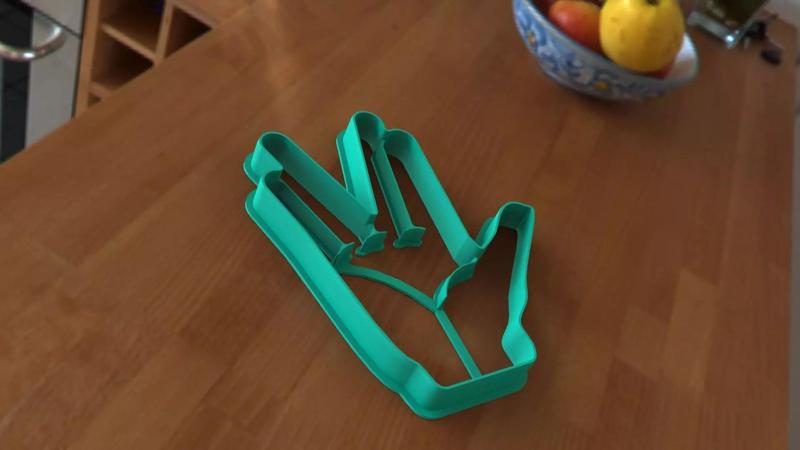 Vulcan Salut Cookie Cutter STAR TREK