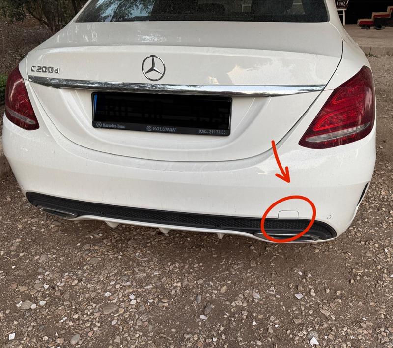 Mercedes W205 C180 C200 C260 C63 rear Bumper Towbar Cover Oem a2058850256