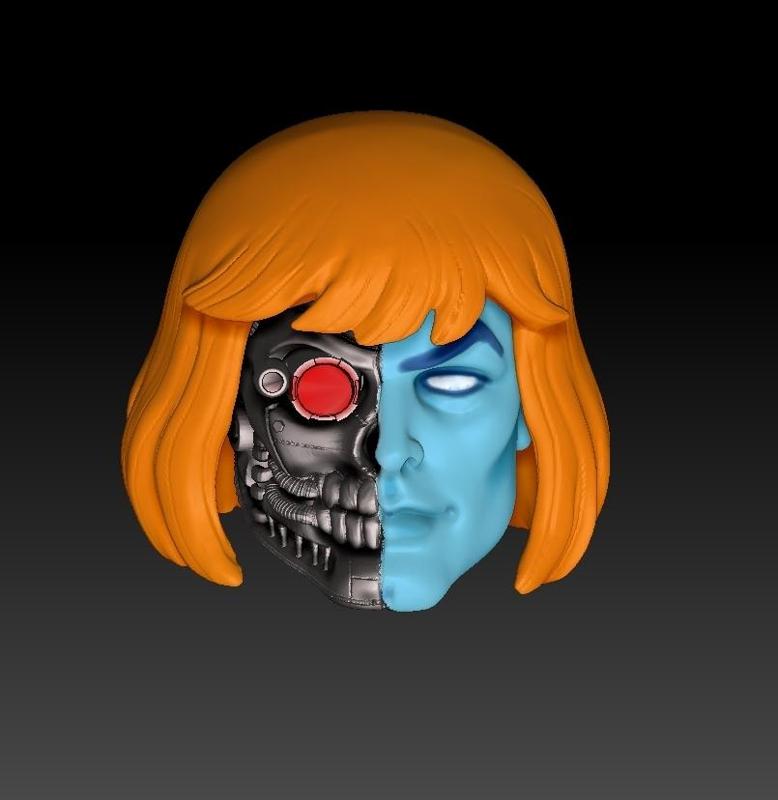 Head He-man Faker filmation / The Terminator verson