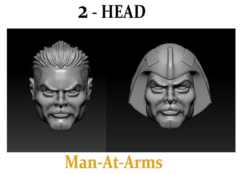 2- Heads Man-At-Arms filmation motuc
