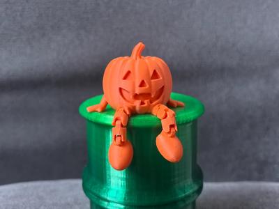 Articulated Halloween Baby Pumpkin Desk Assistant Cute Ornament