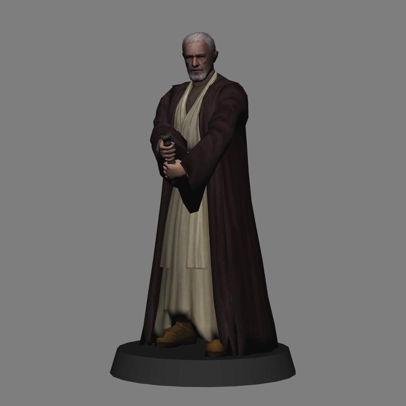 Obi Wan Kenobi - Starwars LOW POLY 3D PRINT