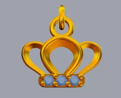 Sterling Silver Crown Design Charm Pendant Jewelry