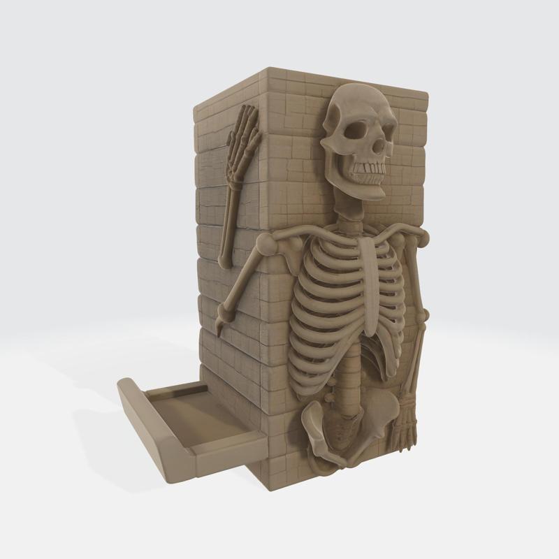 Skeleton Desk Organizer | Skull Pen Holder & Phone Stand | Gothic 3D Printable Pencil and Mobile Holder