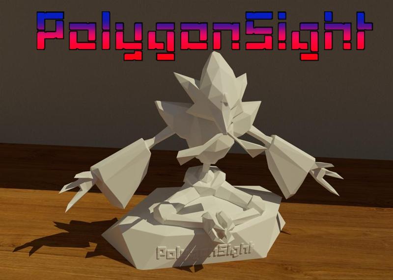 Alakazam wissdome pose (pokemon lowpoly)