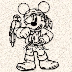 Pirate Parrot Mickey Wall Art Home Decor