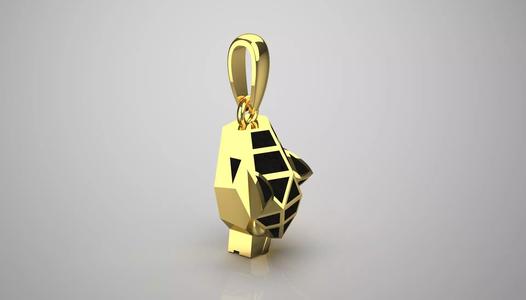 tiger gold pendant gp0167