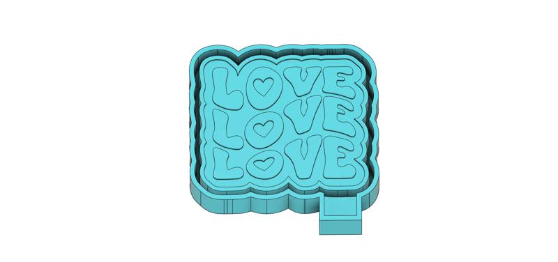 Retro Love Freshie Mold