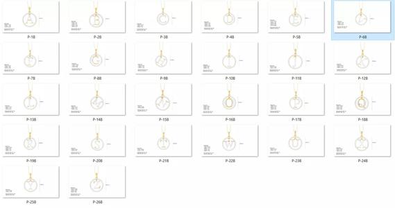 26 Alphabet letter Initials Pendants Charms