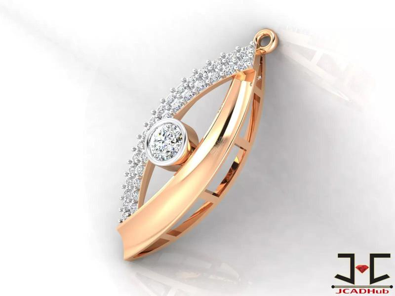 0252 - Stylish Wedding Diamond Pendant Set for Women - JCADHub