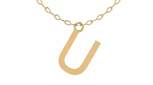 Alphabet Tahoma Letters Pendant  U