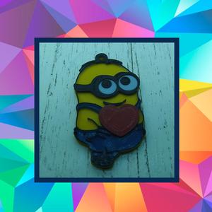 minion heart keychain