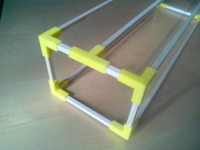 Connector for 5mm x 5mm wooden struts