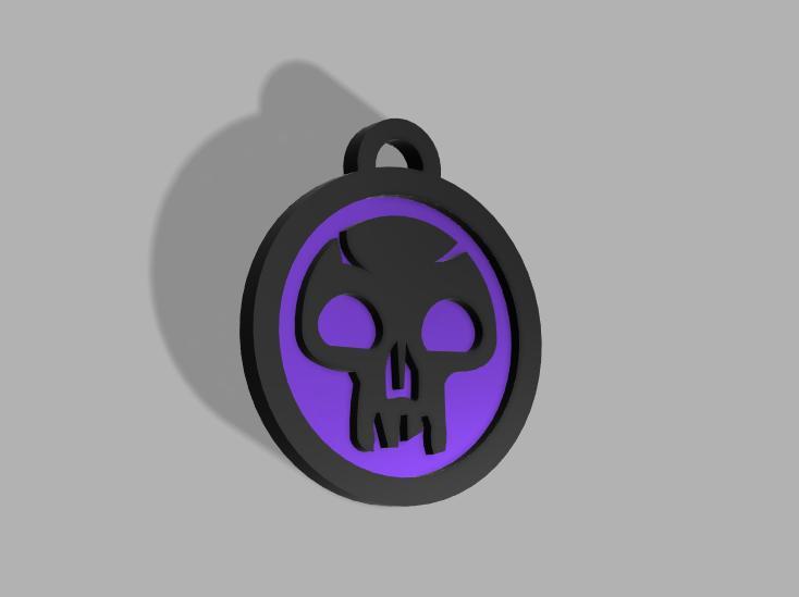 black mana pendant/keychain