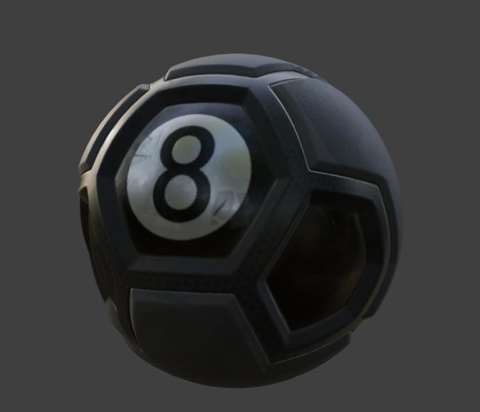 Bling 8-Ball Character - Cartoon Style Figure STL
