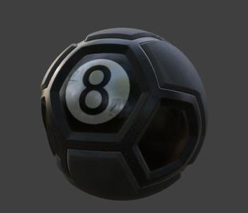 Bling 8-Ball Character - Cartoon Style Figure STL