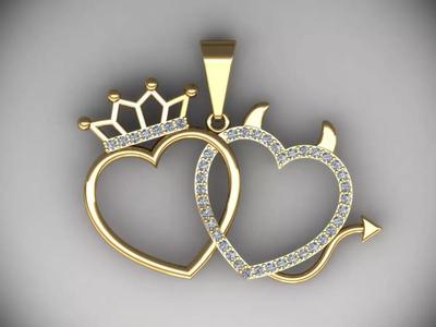 devil heart pendant
