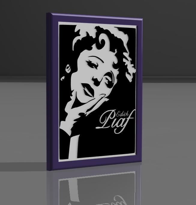 Edith Piaf" decorative frame