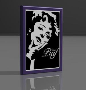 Edith Piaf" decorative frame