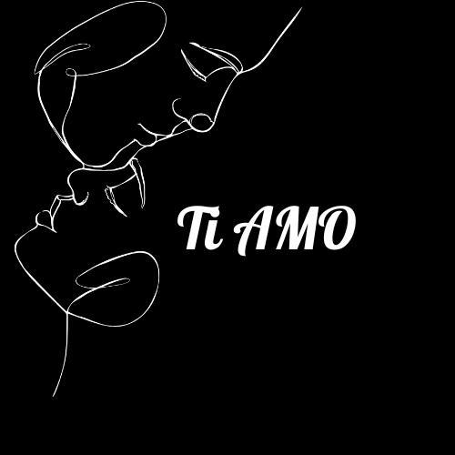 coppia che si bacia, timbro in rilievo