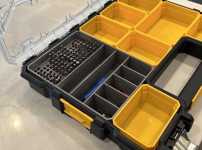 Impact bit organizer designed for Dewalt Pro Organizer (D-PO4-7Comp)
