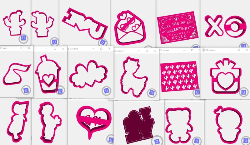 VALENTINE'S DAY CUTTER SET OVER 170 PIECES