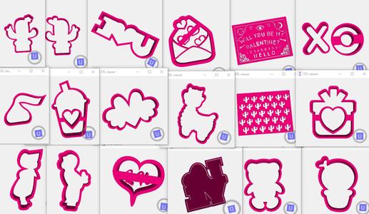 VALENTINE'S DAY CUTTER SET OVER 170 PIECES