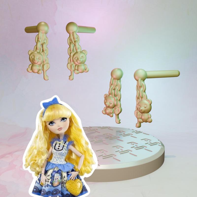 Ever After High Basic/First Chapter Blondie Lockes doll earrings replacement