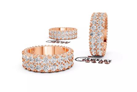 Custom Pave Diamond Eternity Ring Wedding Band- Bling Ring Band