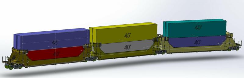 TRAIN: Twin-stack car, HO 1:87