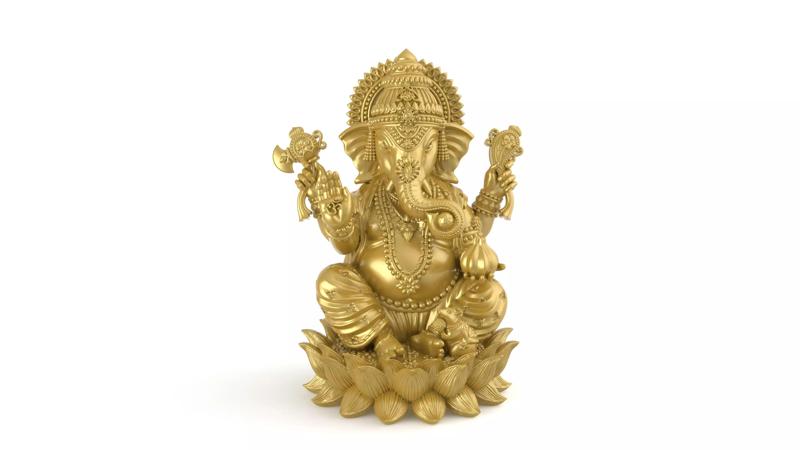 Ganesh-Ji 3D-Print-Model No1 -Jewelery Murti-