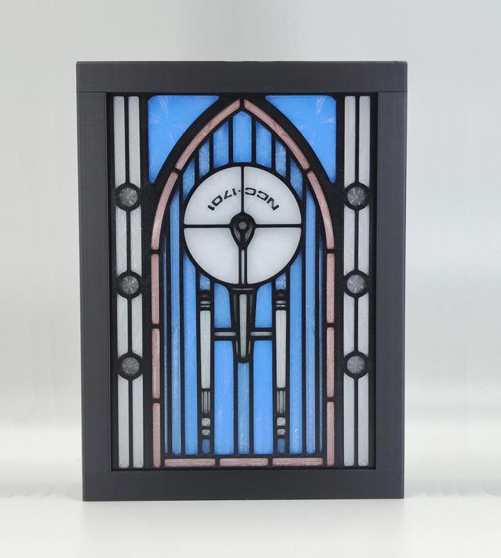 Star Trek Enterprise Stained Glass Lightbox