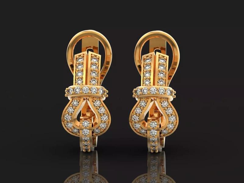 Knot Hoop Earrings 1088