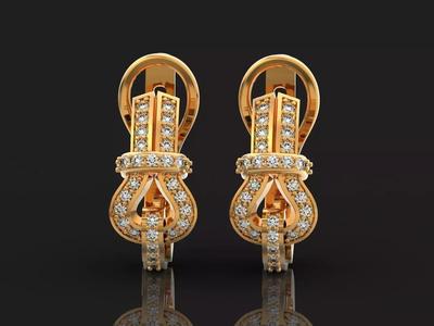 Knot Hoop Earrings 1088
